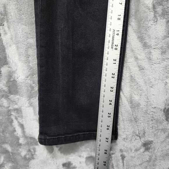 Aeropostale Jeans Womens 6R Faded Black Distressed Ripped Mom High Rise Stretch - Picture 14 of 16